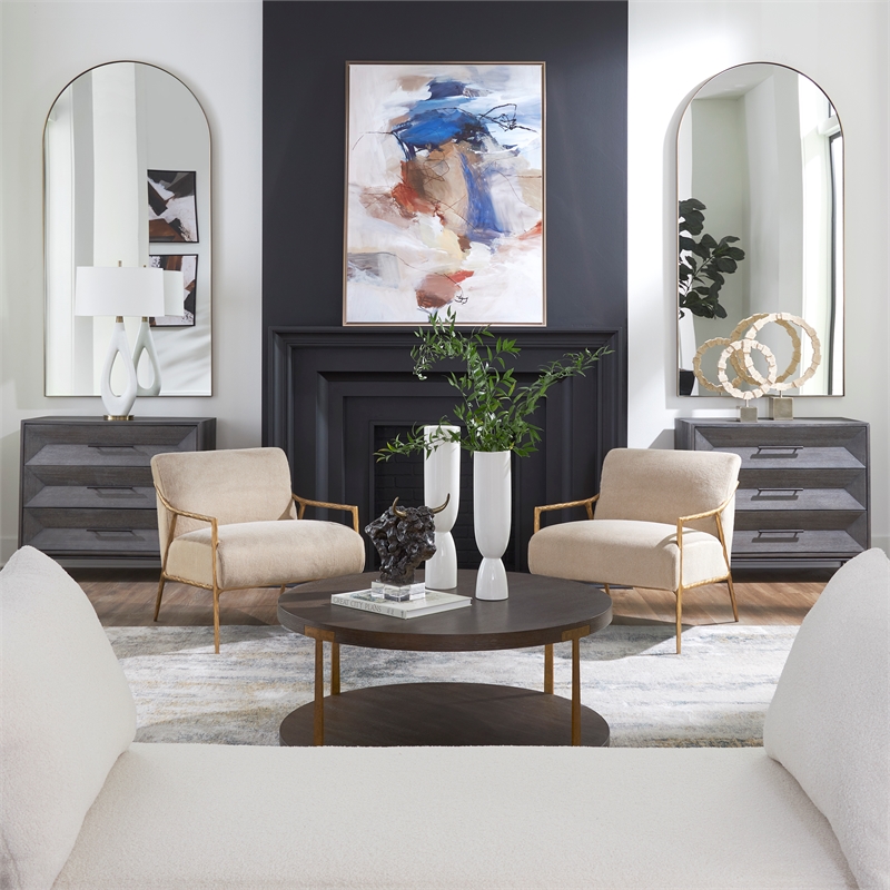 Uttermost Palisade Round Wood Coffee Table