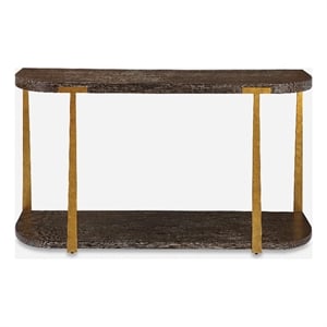 Uttermost Palisade Wood Console Table in Coffee