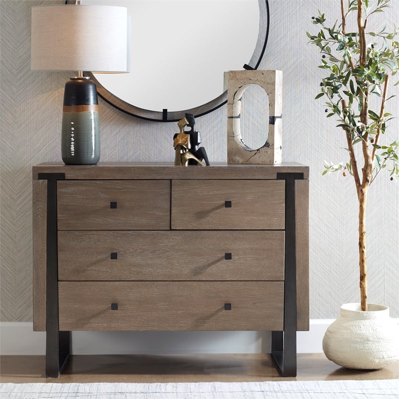Uttermost Gabriel Light Oak Accent Chest