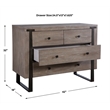 Uttermost Gabriel Light Oak Accent Chest