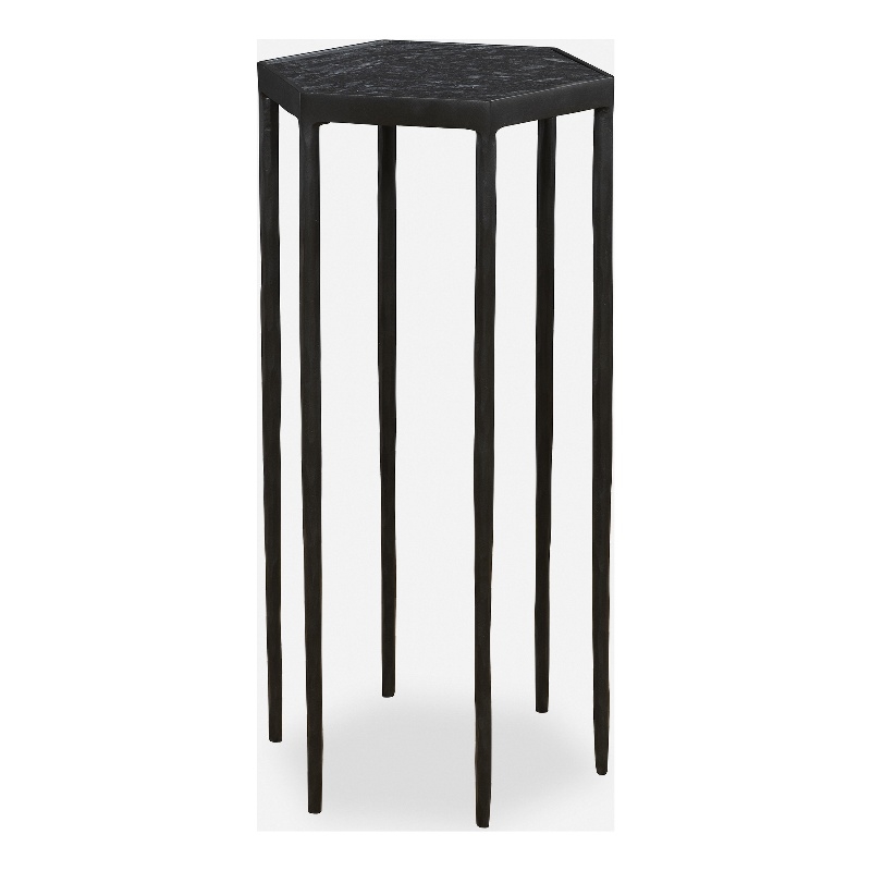 Uttermost Aviary Hexagonal Accent Table in Black