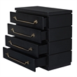 Uttermost Halifax Mahogany Wood 4-Drawers Accent Chest in Black