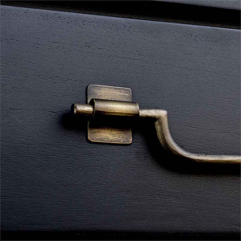 Uttermost Halifax Mahogany Wood 4-Drawers Accent Chest in Black