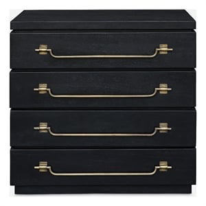 Uttermost Halifax Mahogany Wood 4-Drawers Accent Chest in Black