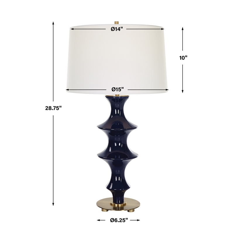 Uttermost Coil Sculpted Blue Table Lamp
