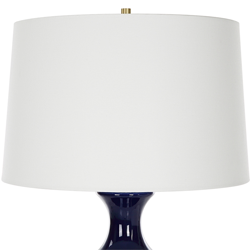 Uttermost Coil Sculpted Blue Table Lamp
