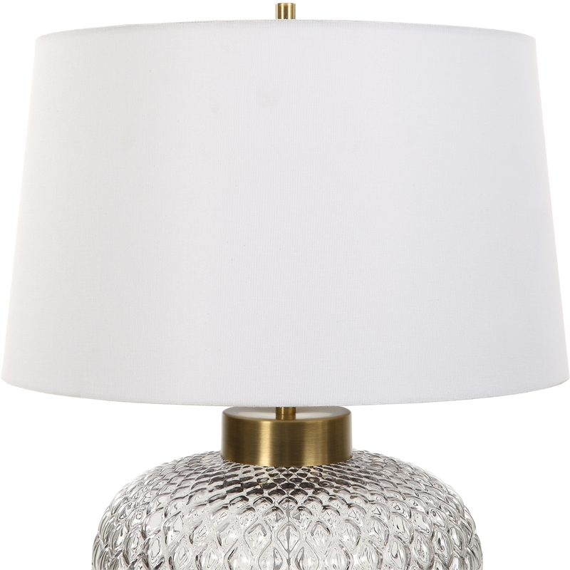 Uttermost Estelle Glass Table Lamp in White