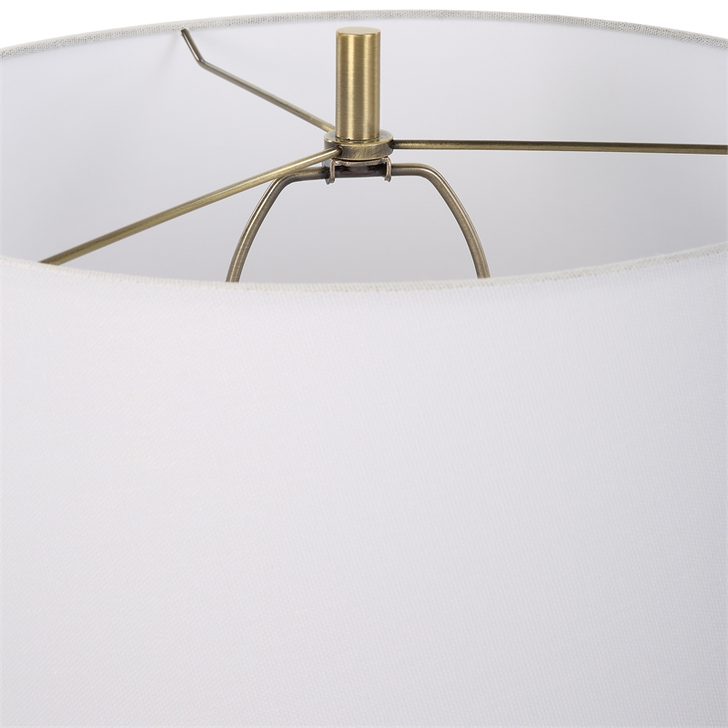 Uttermost Estelle Glass Table Lamp in White