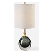 Uttermost Enigma Teal Blue Glass Buffet Lamp