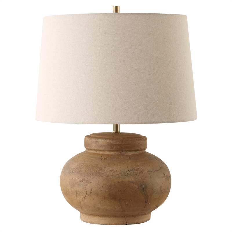 Uttermost Urbino Aged Terracotta Table Lamp in Brown