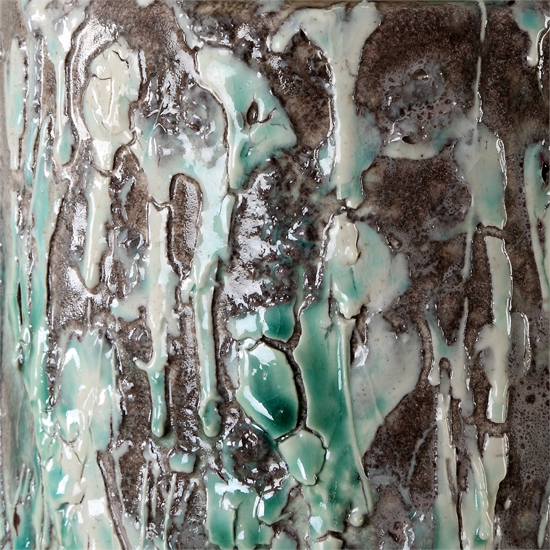 Uttermost Meltdown Ivory Teal Table Lamp