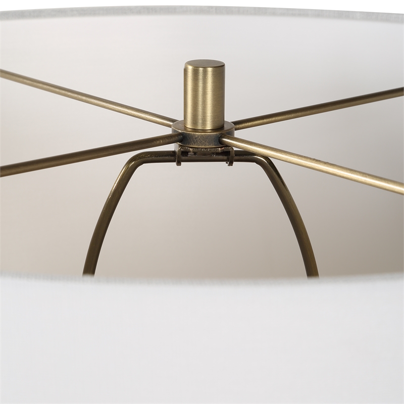 Uttermost Corvair Scalloped Table Lamp in Bronze