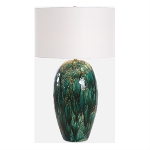 Uttermost Ceralene Green Table Lamp