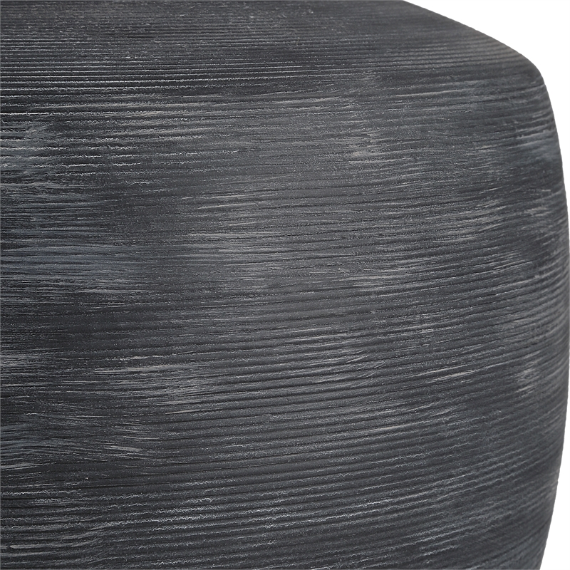 Uttermost Graphite Ribbed Table Lamp in Charcoal