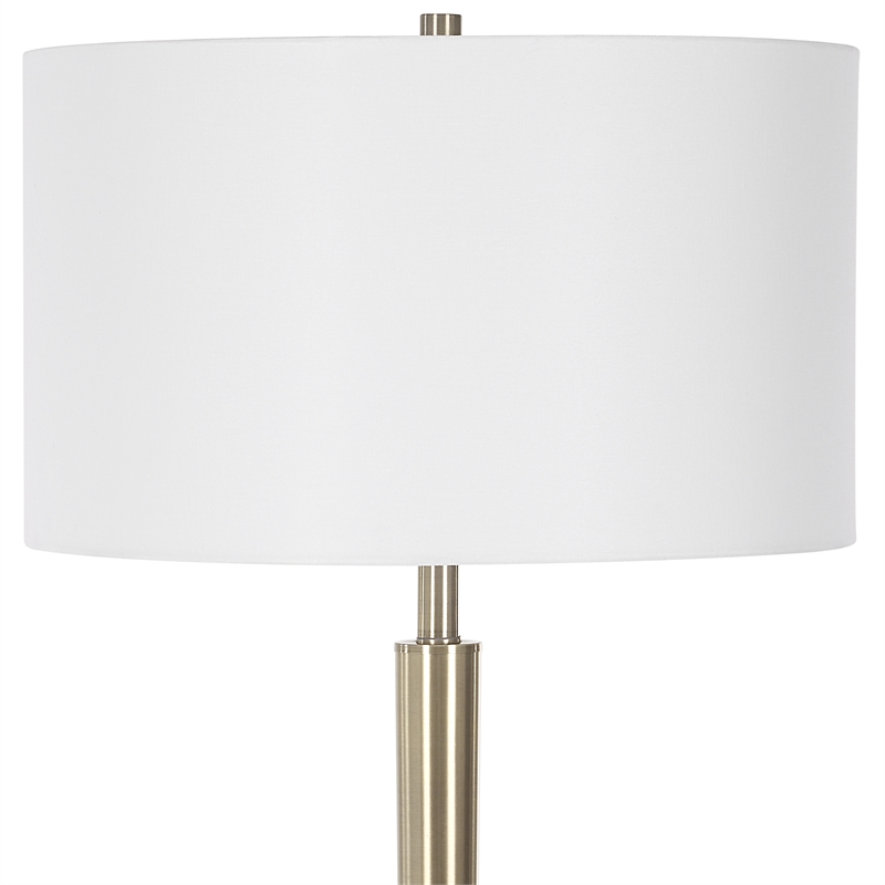 Uttermost Curran Tapered Metal Floor Lamp in Brass