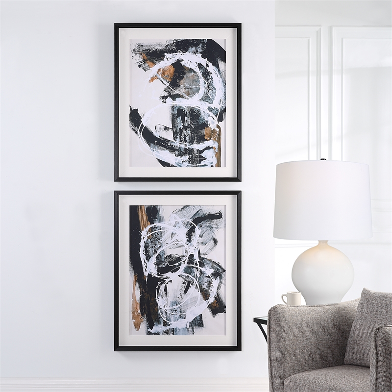 Uttermost Winterland Abstract Prints in Multi-Color (Set of 2)