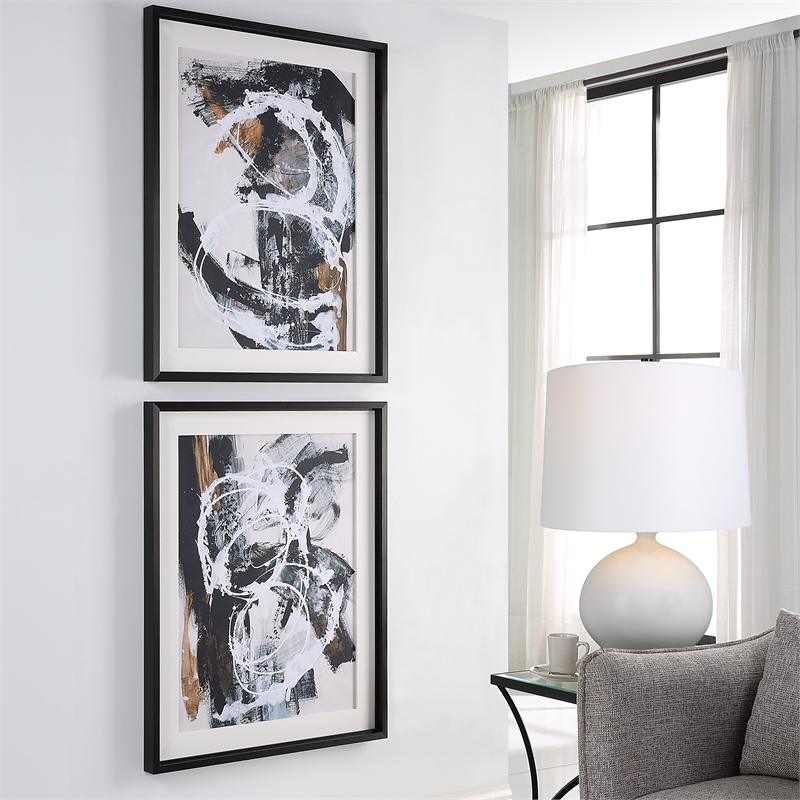 Uttermost Winterland Abstract Prints in Multi-Color (Set of 2)