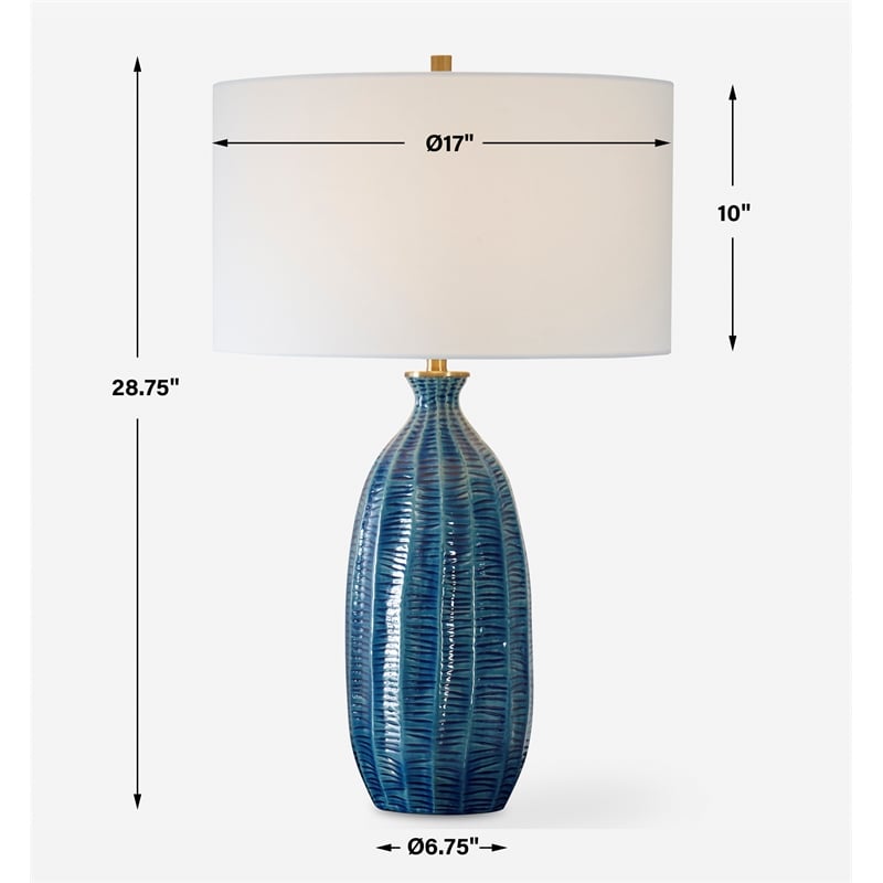 Uttermost Bixby Blue Table Lamp