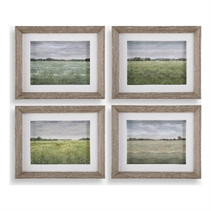 Uttermost Quiet Meadows Framed Prints in Multi-Color (Set of 4)