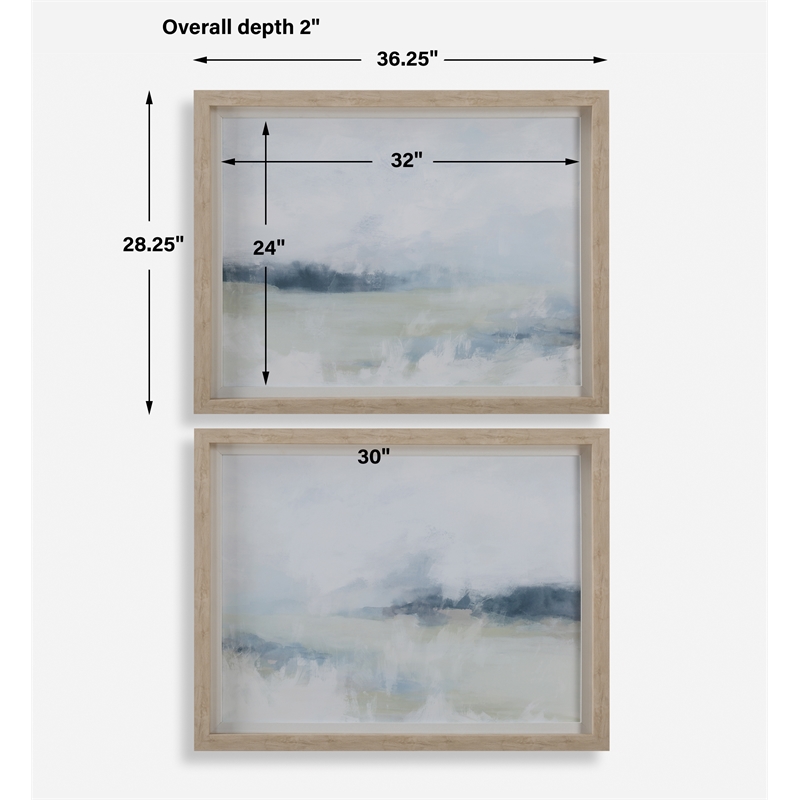 Uttermost Breezy Vista Framed Prints in Multi-Color (Set of 2)