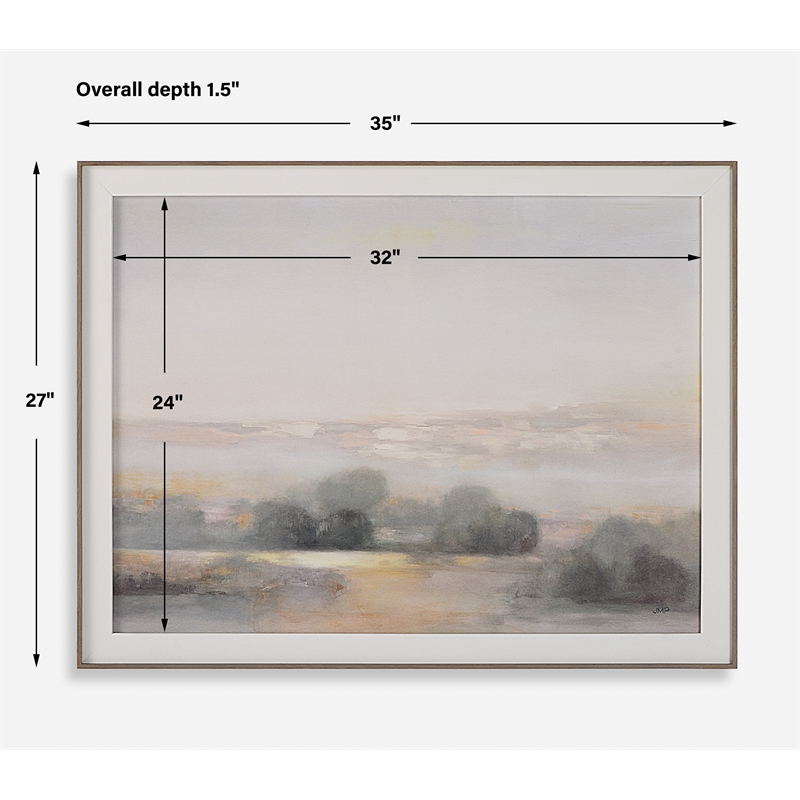Uttermost Atmospheric Neutral Landscape Print in Multi-Color