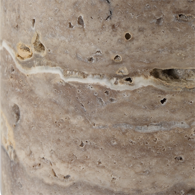 Uttermost Cortado Travertine Table Lamp in Brown