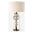 Uttermost Out Of Time Seeded Glass Table Lamp in Gray