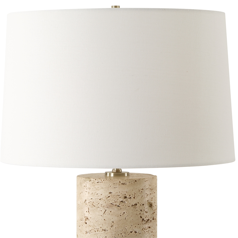 Uttermost Aubrey Travertine Table Lamp in Brown