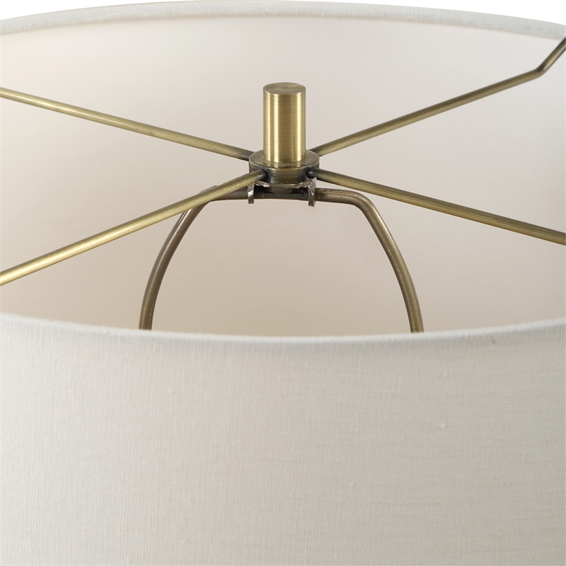 Uttermost Aubrey Travertine Table Lamp in Brown