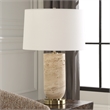 Uttermost Aubrey Travertine Table Lamp in Brown