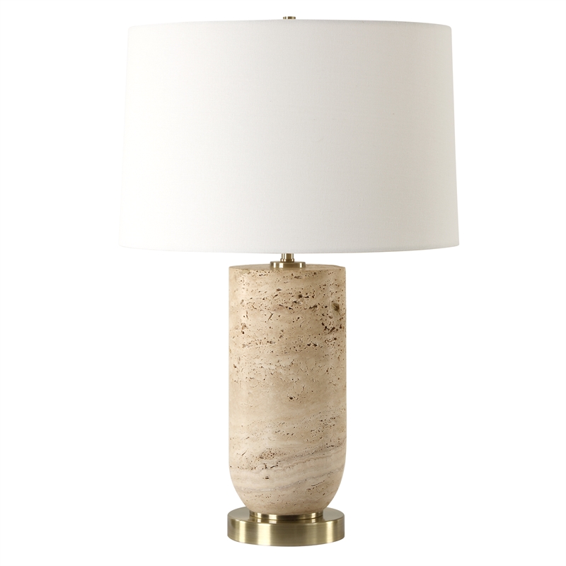 Uttermost Aubrey Travertine Table Lamp in Brown