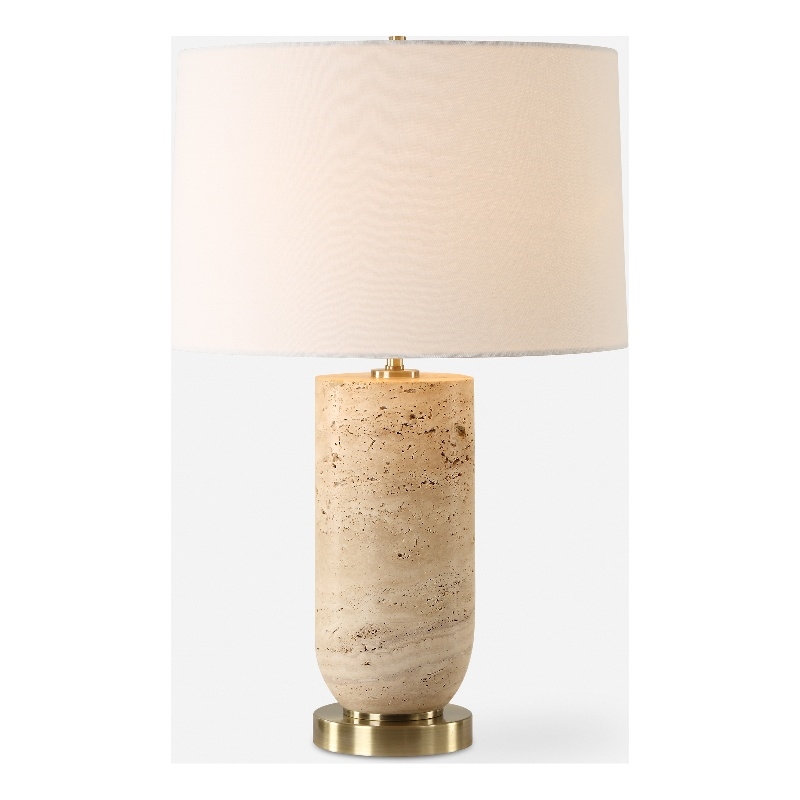 Uttermost Aubrey Travertine Table Lamp in Brown