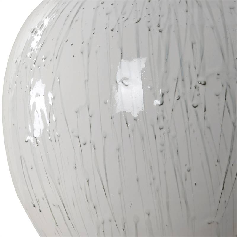 Uttermost Dribble White Glaze Table Lamp