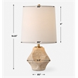 Uttermost Indent Travertine Accent Lamp in Brown
