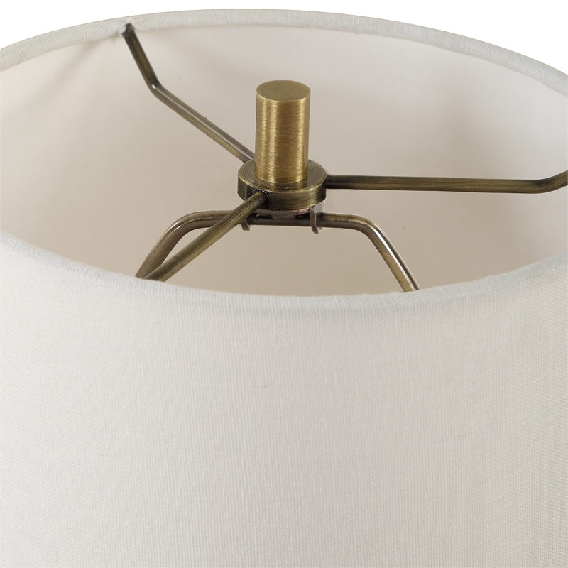 Uttermost Indent Travertine Accent Lamp in Brown