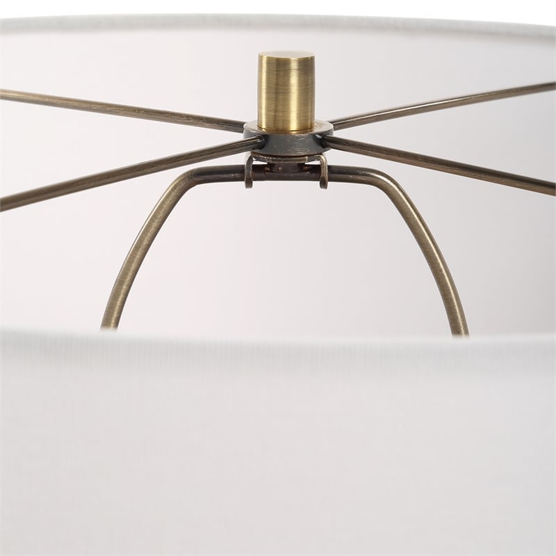 Uttermost Amos Ceramic Table Lamp in Gray