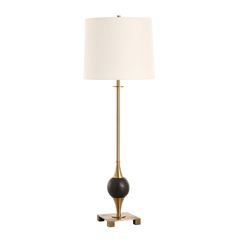 Uttermost Dempsey Marble Buffet Lamp in Black
