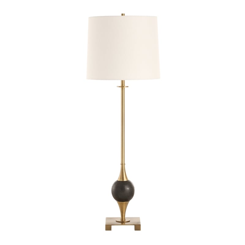 Uttermost Dempsey Marble Buffet Lamp in Black