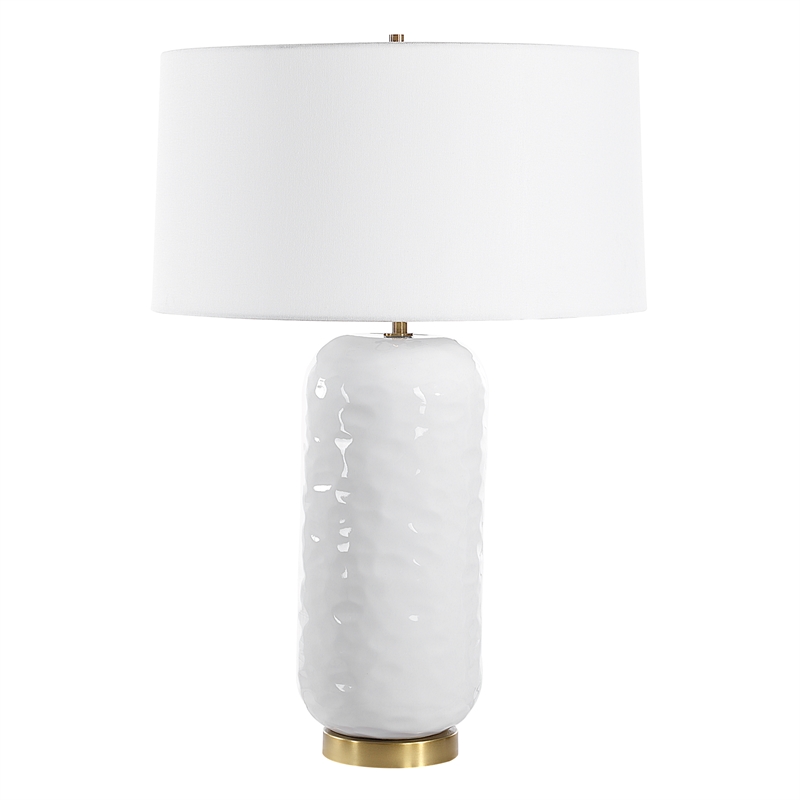 Uttermost Iona White Glaze Table Lamp