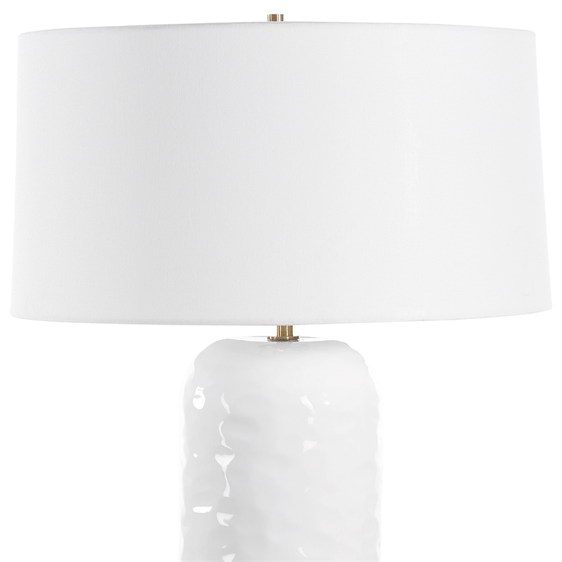 Uttermost Iona White Glaze Table Lamp