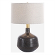 Uttermost Flanagan Mottled Gloss Table Lamp in Matte Black