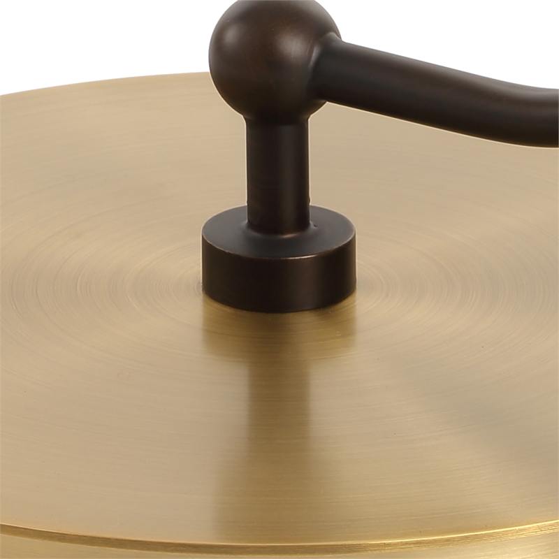 Uttermost Irwin Curved Brass Floor Lamp in Bronze