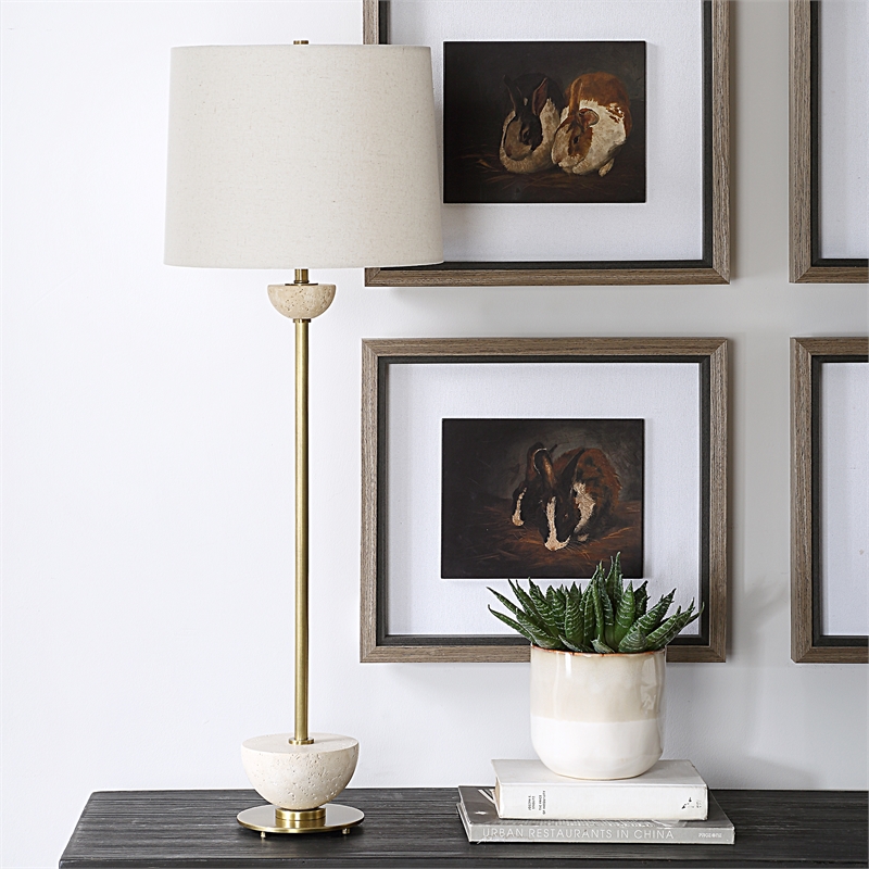 Uttermost Hemisphere Brass Buffet Lamp