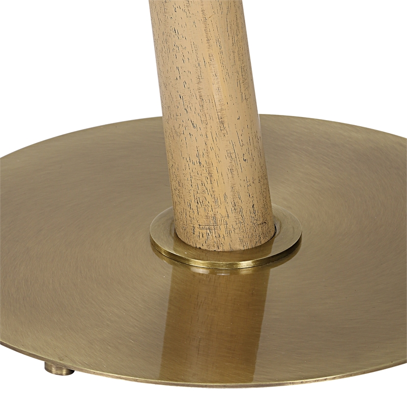 Uttermost Kennett Wooden Floor Lamp in Brown