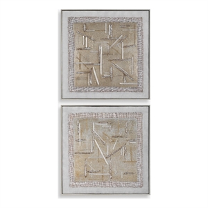 Uttermost Unpredictable Hand Painted Canvases in Multi-Color (Set of 2)