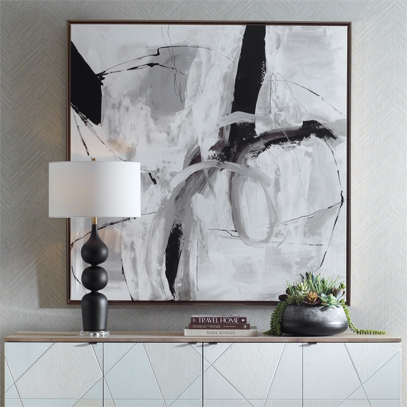 Uttermost Looping Eternity Framed Abstract Art in Multi-Color