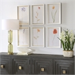 Uttermost Wild Flourish Framed Floral Prints in Multi-Color (Set of 6)