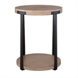 Uttermost Palisade Natural Round Side Table in Oak