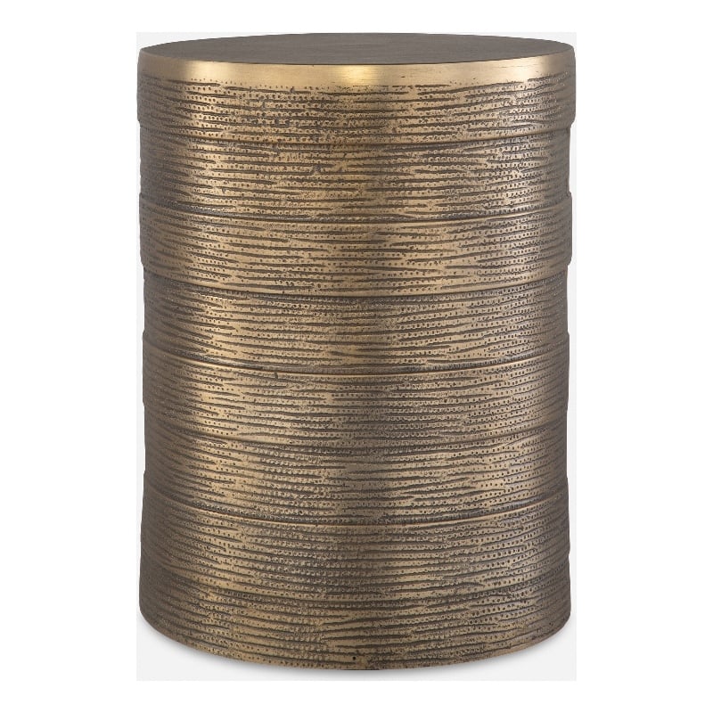 Uttermost Odin Antique Brass Accent Table