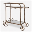 Uttermost Carrinho Antique Brass Bar Cart